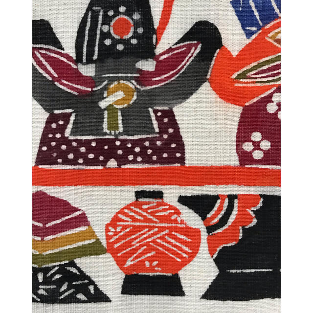 柚木沙弥郎 型絵染 雛人形 民藝 染絵 型染 民芸伝統工芸タペストリー