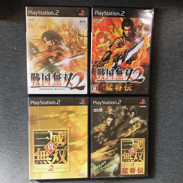 PlayStation2 - 戦国無双2 猛将伝 PS2 真・三國無双2 猛将伝 4点セット