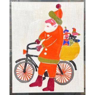 柚木沙弥郎 サンタさん 染絵 型絵染 型染 民芸 タペストリー