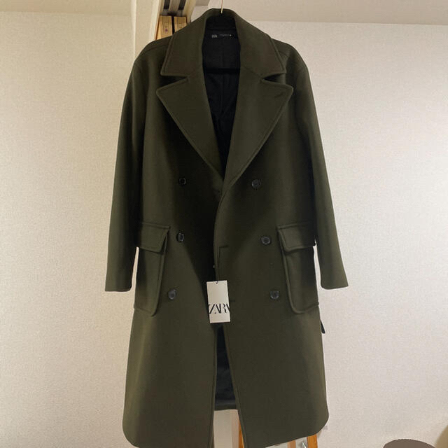 ZARA - 【新品・未使用】ZARA ダブルブレストコート カーキの通販 by