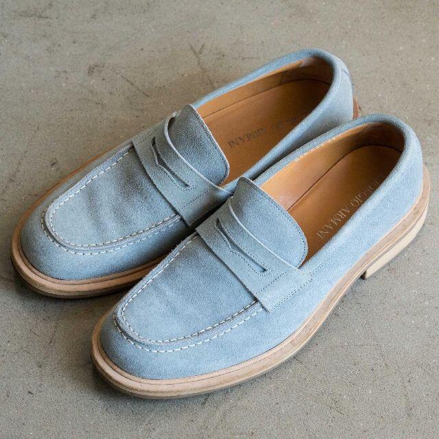 GIORGIO ARMANI - ジョルジオ アルマーニ・41 1/2・水色・ヌバック