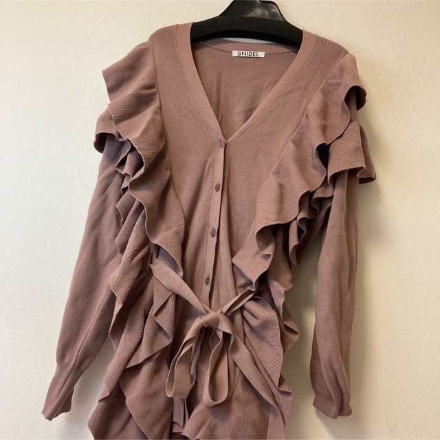 SNIDEL - フリルニットカーディガンの通販 by S's shop｜スナイデル