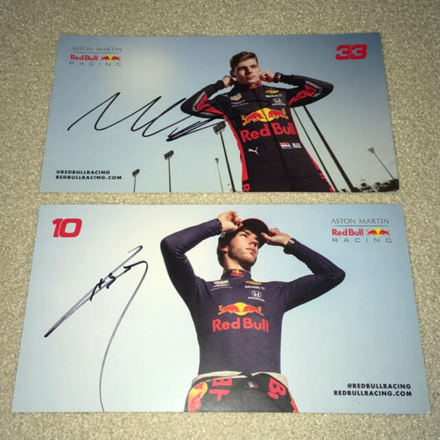 レッドブルF1 サイン入りドライバーズカード フェルスタッペン