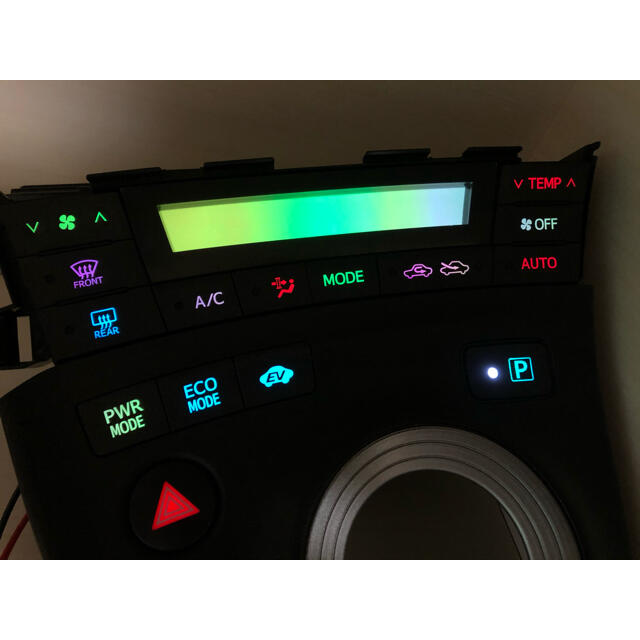 自動色変化仕様】ZVW30 プリウス 前期 エアコン シフトパネル 打ち替え