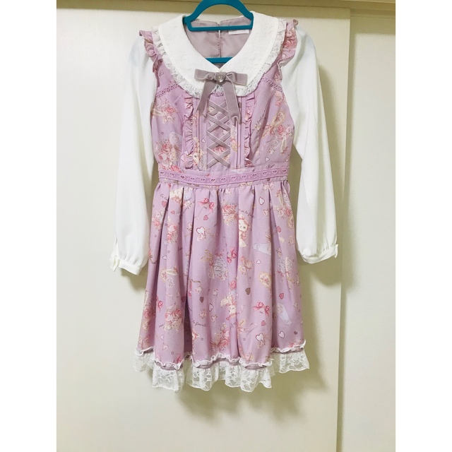 LIZ LISA リズリサ CupcakeBunny柄ワンピース ピンク - メルカリ