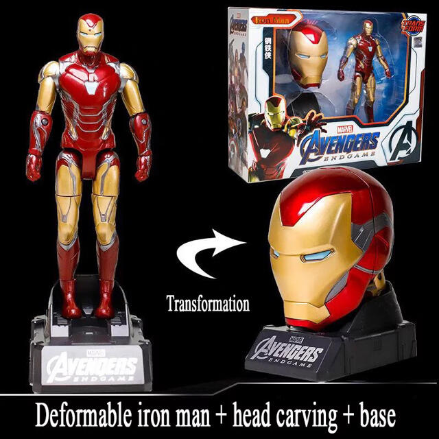 新品】アイアンマン フィギュア オブジェ インテリア 置物 頭に収納の