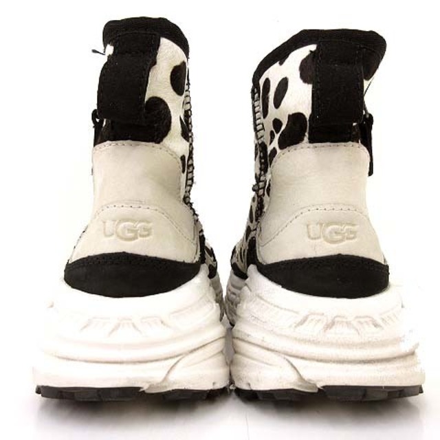 UGG ショートブーツ ハラコ ダルメシアン 厚底 23.5cm オフホワイト