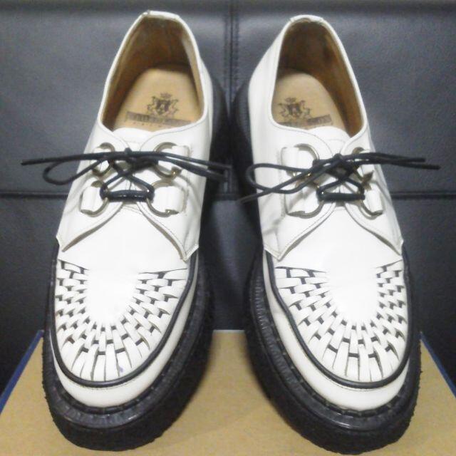 GEORGE COX - GeorgeCox 英国製 ラバーソール UK8 白 厚底 3588 清春の