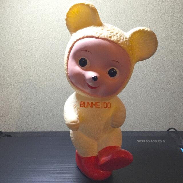 文明堂 カウンター用 店頭用カンカンベア ソフビ人形 大 非売品 レトロ