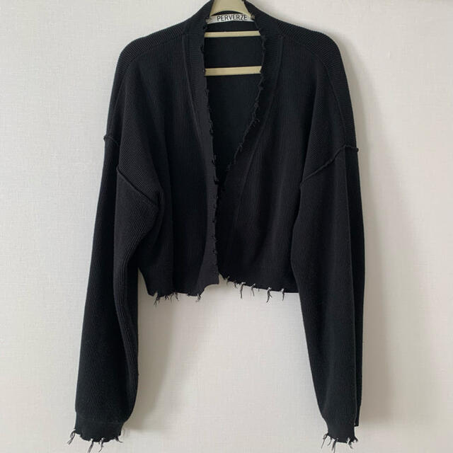 PERVERZE パーバーズ ダメージニットカーディガンの通販 by りか's