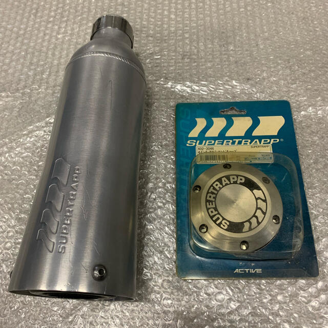 スーパートラップ マフラー 希少 エンドキャップ セット売り 新品未