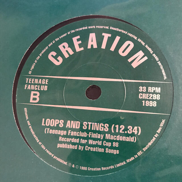 1998年 レア 7インチ レコード Teenage Fanclubの通販 by 一年の半分は