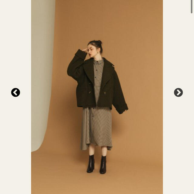 20日までセール☺︎ pinue / ツイードウールブレンドコートの通販 by