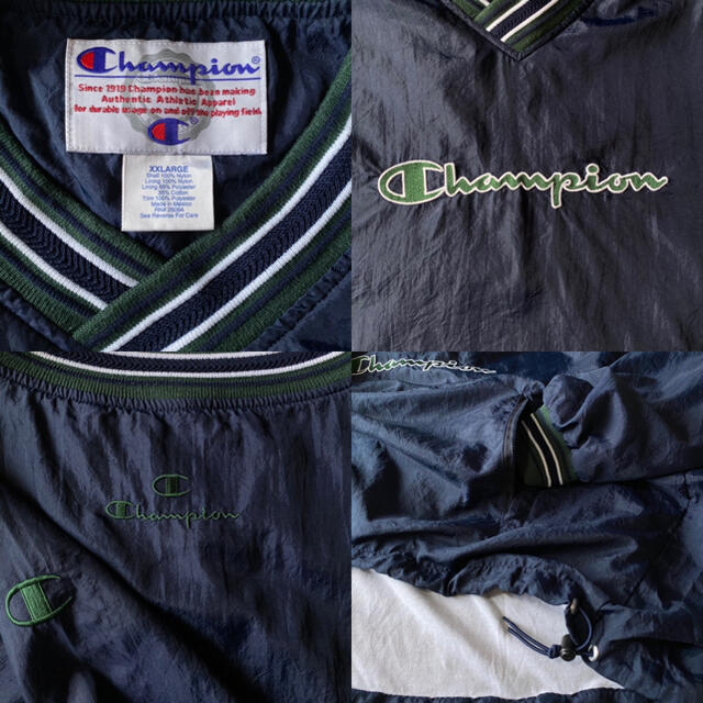 Champion - チャンピオン プルオーバー ナイロン Vネック ビンテージ