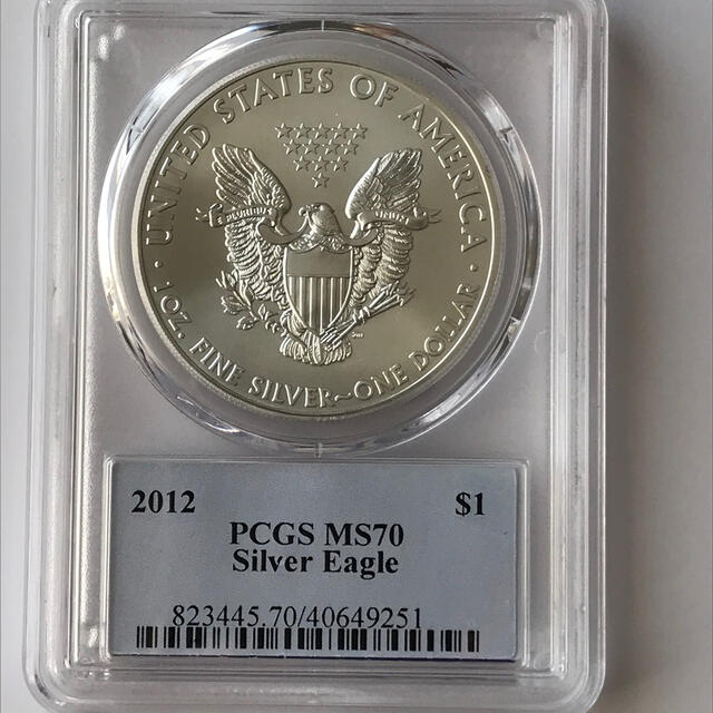 最高鑑定2012 アメリカ シルバーイーグル銀貨 PCGS MS70の通販 by りり