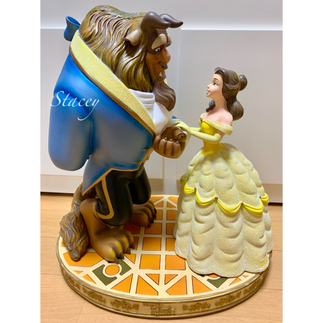 美女と野獣 置物 DISNEY (ディズニー) フィギュリン 陶器製 美女と野獣