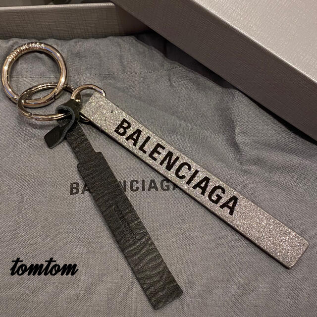 BALENCIAGA - 新品 バレンシアガ キーリング エブリデイ シルバー 銀