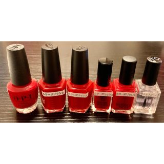 シャレドワ OPI 赤ポリッシュ 赤ポリ 検定 ベースコート トップコート