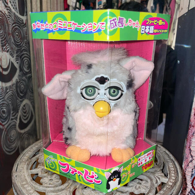 Takara Tomy - ＊ 1999年 初代 ファービー グレー ピンク 箱つき