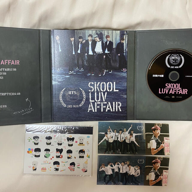 BTS 防弾少年団 SKOOLLUVAFFAIR CD+テテ直筆ハート入りトレカ