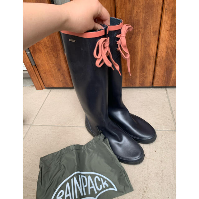 AIGLE - エーグル ミスマリオン 長靴 レースアップ レインブーツの通販