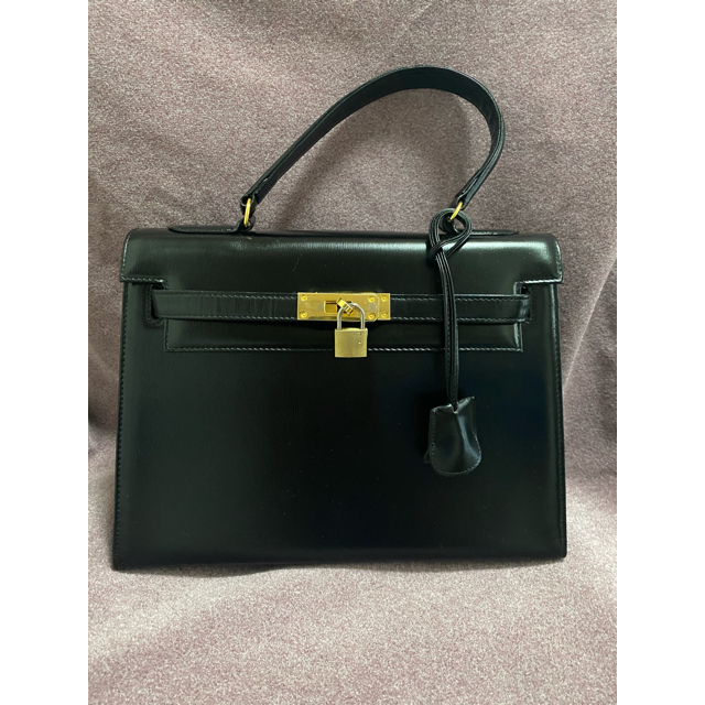 濱野皮革工藝/HAMANO - ハマノ 濱野皮革工藝 ケリーバッグ 黒 ブラック