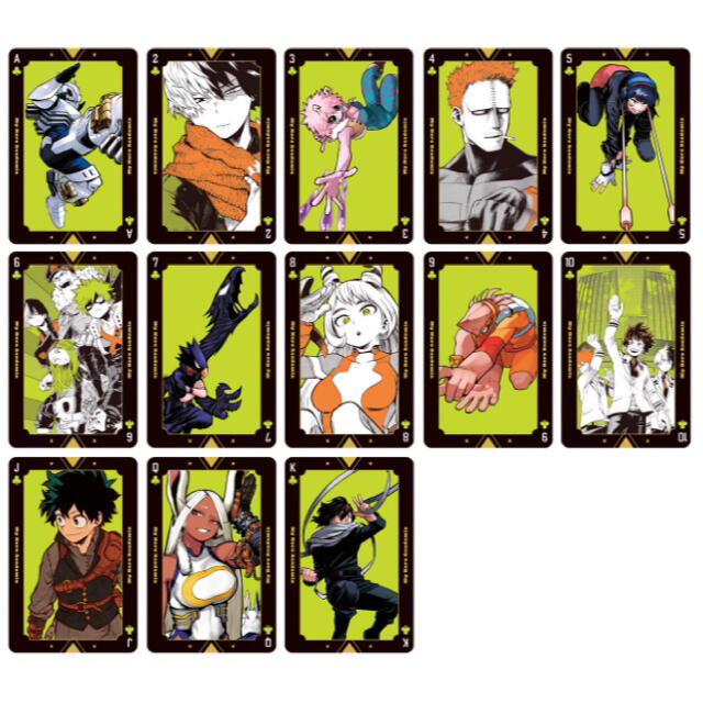 ヒロアカ 僕のヒーローアカデミア 緑谷出久 箔押しトランプ まとめ売り