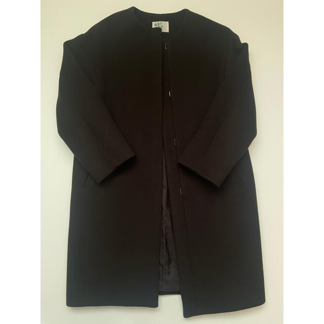 IENA - IENA 二重織りシャルムノーカラーコートの通販 by N's shop