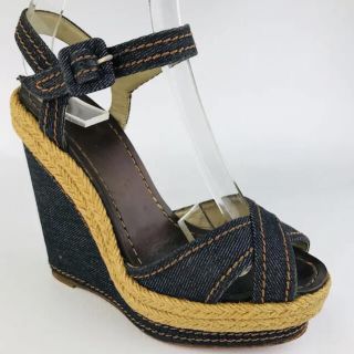 Christian Louboutin - 美品☆クリスチャンルブタン・レザー デニム地