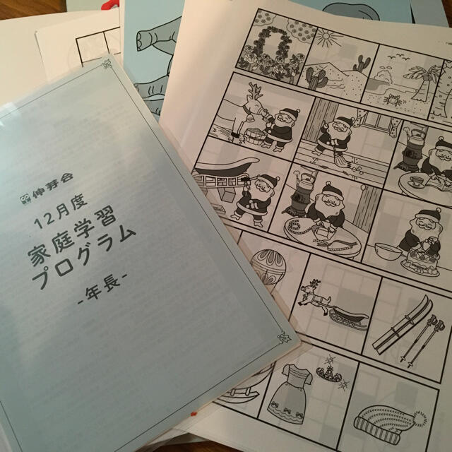 伸芽会 家庭学習プログラム 年長 11月から10月まで12回分
