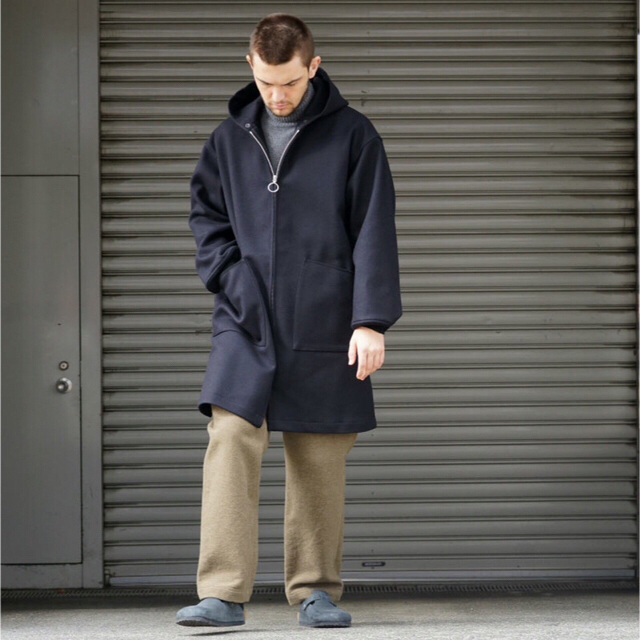 COMOLI - コモリ コート メルトンフーデッドコート comoliの通販 by