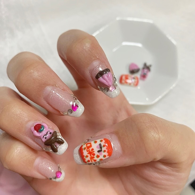 3dネイルパーツ ネイルパーツ お菓子ネイル ネイル バレンタインネイル