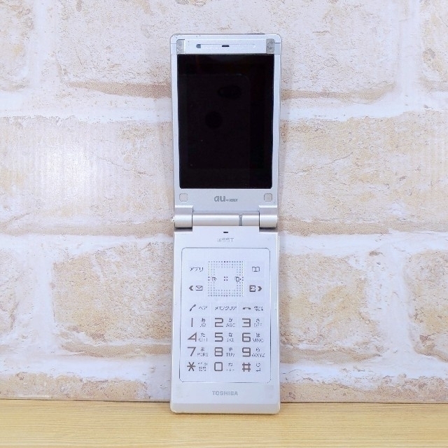 au - 【ジャンク品】au TOSHIBA ガラケー W55T シルバーの通販 by