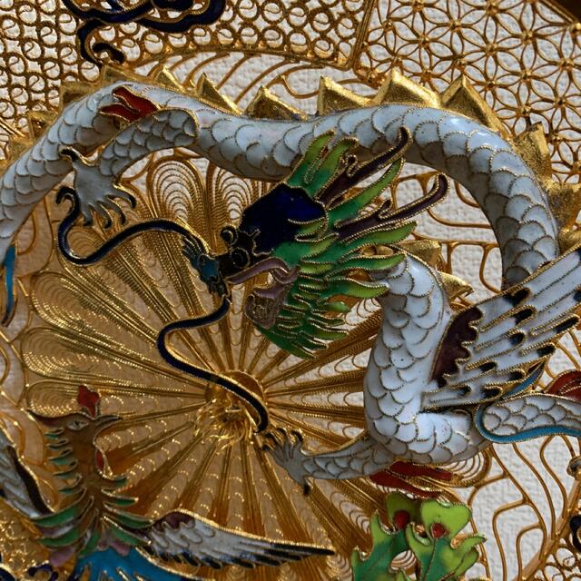 海】中国美術 龍鳳陶大皿 在銘 骨董品 時代品 美術品 海】中国美術