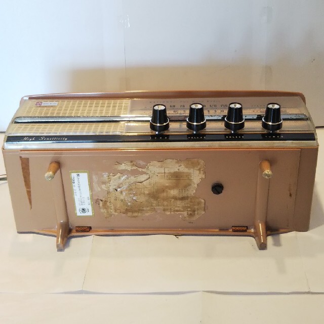ナショナル、2バンド真空管ラジオ、BX-300型（1960年昭和35年式）作動