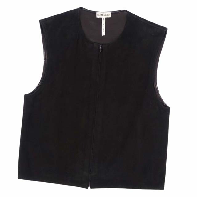 HERMES - エルメス ベスト ジレ マルジェラ期 ジップアップ スウェード