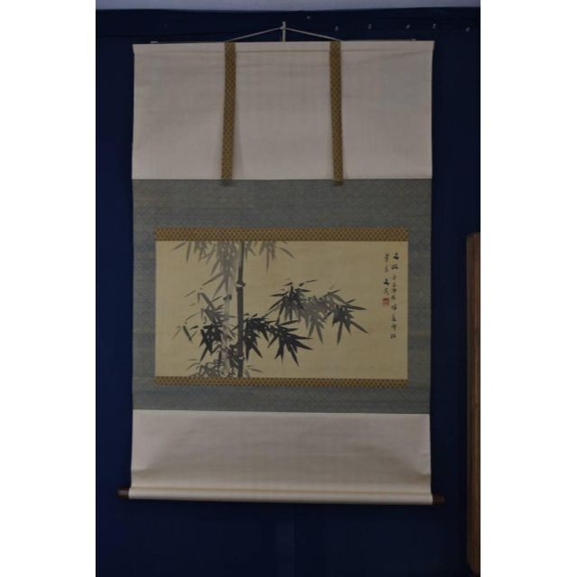 真作/谷文二/芙蓉図/花図/横物/秋の掛軸/掛軸/名家伝来/AK-738 真作/谷