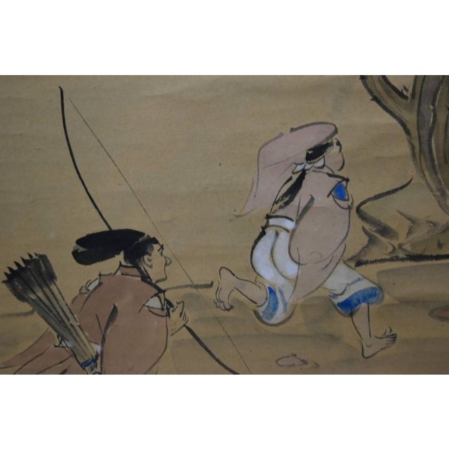 ショップ 【真作】高取稚成/夏の雨図/京都風景図/人物図/掛軸☆宝船