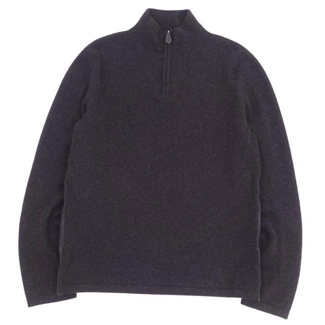 HERMES - エルメス ニット ヤク ウール ハーフジップ セーター レザー