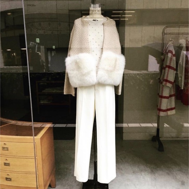 Drawer - Drawer ドゥロワー フォックスファージャケット カーディガン