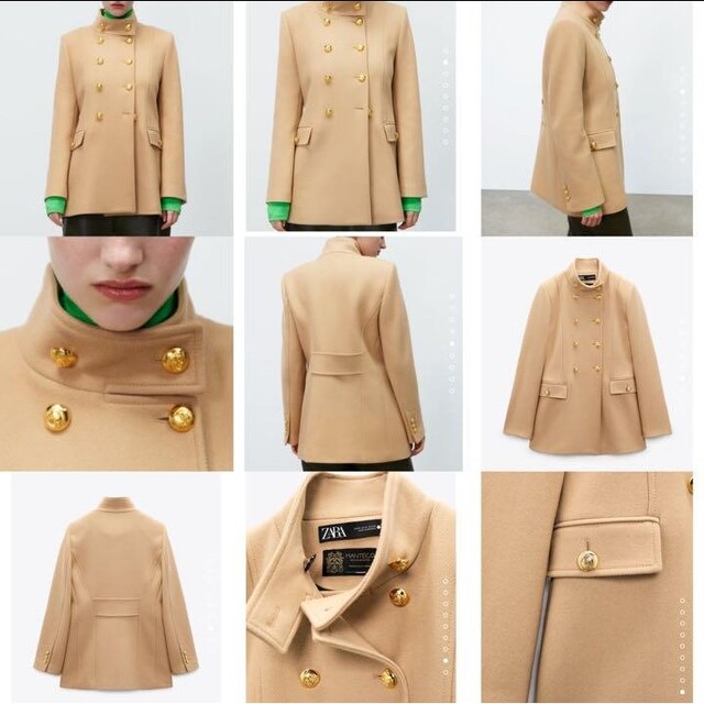 ZARA - 未使用 ZARA manteco ザラ マンテコ pコート ナポレオン