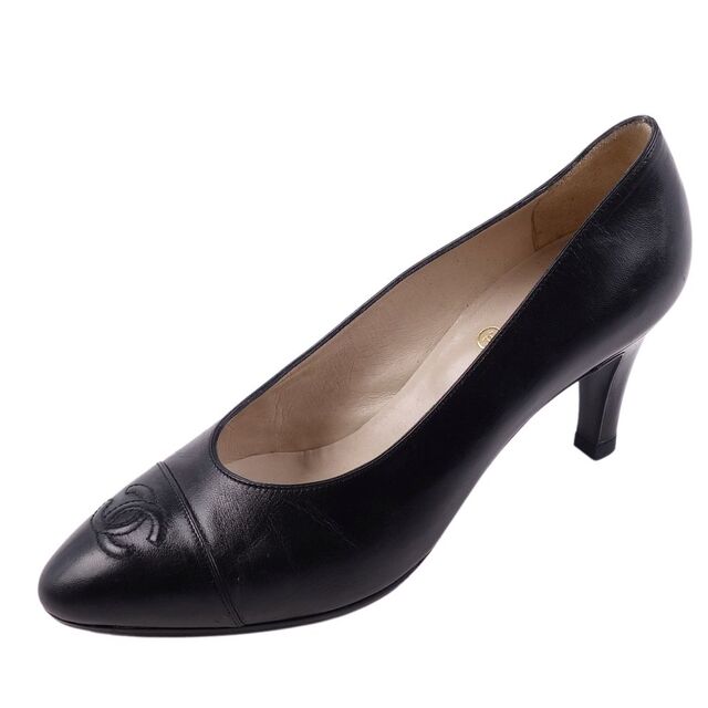 Vintage シャネル CHANEL パンプス ココマーク レザー ヒール シューズ