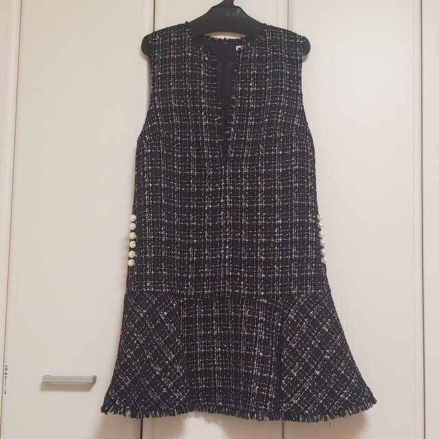 Apuweiser-riche - 新品タグ付きツイードペプラムミニワンピースの通販