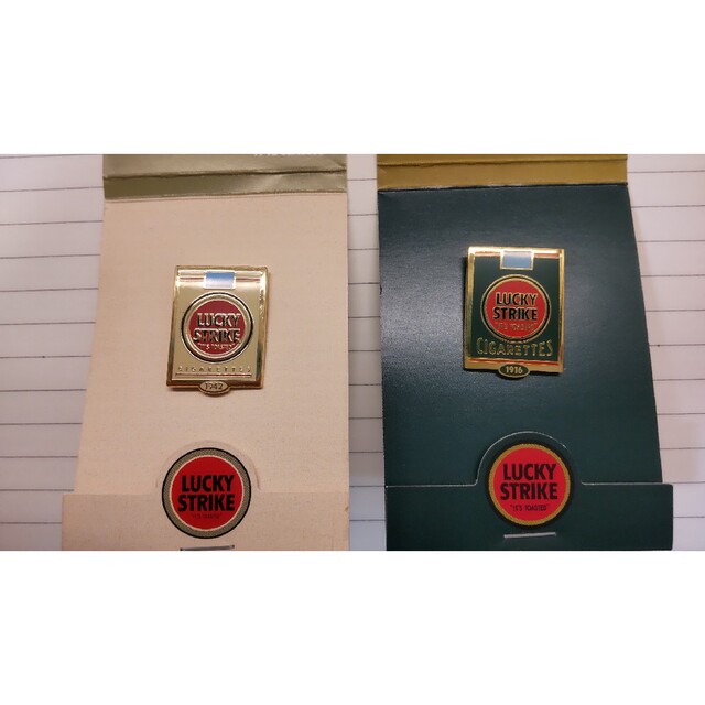 ラッキーストライク ピンズ 2種セット ノベルティ アンティークの通販