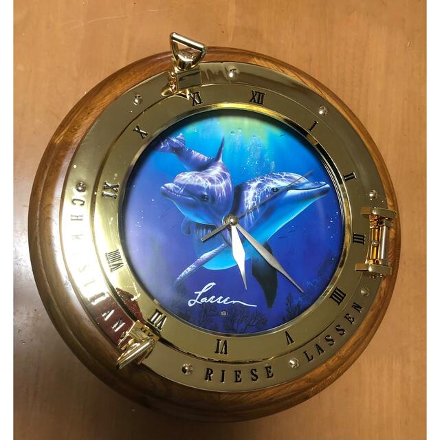 クリスチャンラッセン イルカ 掛け時計 クォーツ インテリア時計の通販