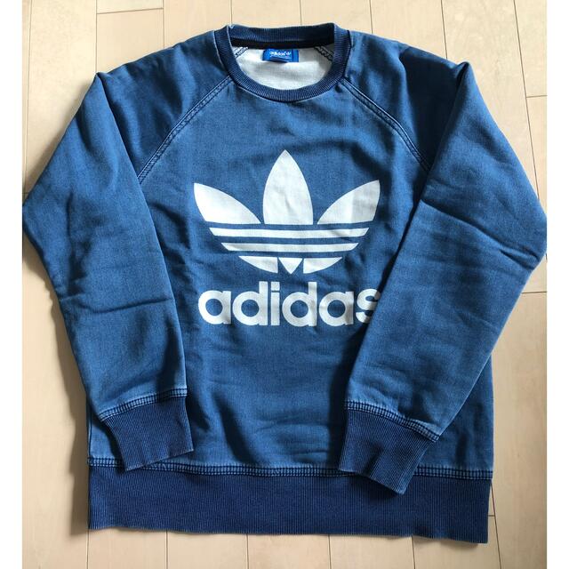 アディダスオリジナルス トレーナーデニム風 スウェット Oサイズ