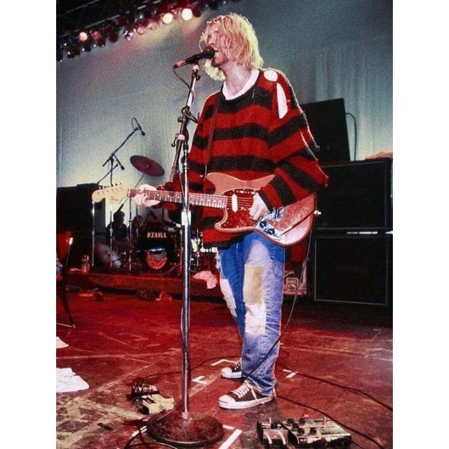 m*o様 ☆ ナンバーナイン L 赤黒ボーダー 06期風 カートコバーン