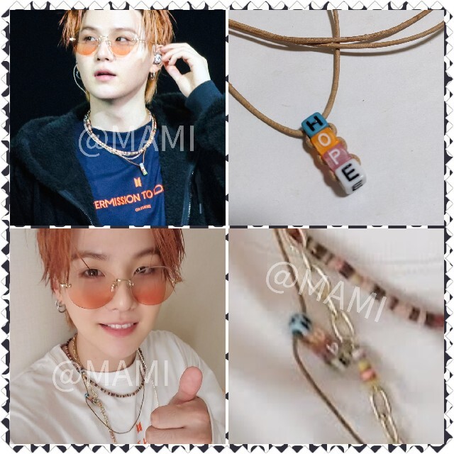 防弾少年団(BTS) - 💜BTS 防弾少年団 SUGA HOPE 革紐ネックレス