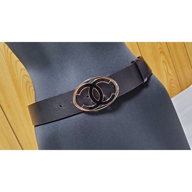 CHANEL - 正規良 シャネル クルーズ ココマークロゴバックルL レザー