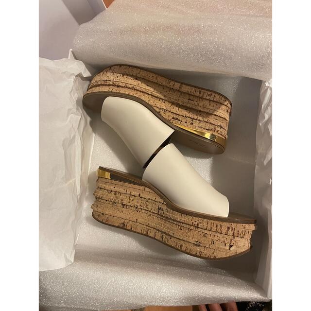 Chloe カミーユ、ウェッジサンダル 37 白